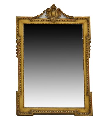 Lot 691 - 19th century giltwood wall mirror with projecting corners