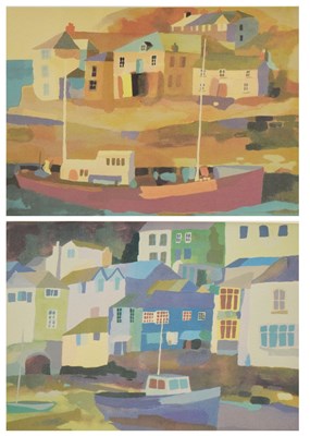 Lot 471 - Richard Tuff (b.1965) - Pair of signed limited edition prints - Polperro and Harbourside
