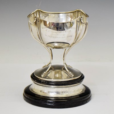 Lot 158 - Edward VII silver trophy pedestal bowl