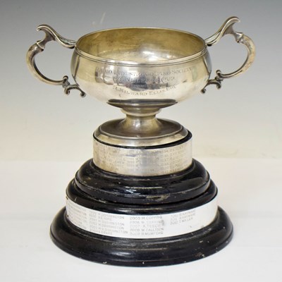 Lot 160 - George V silver trophy pedestal bowl