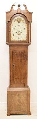 Lot 673 - 19th century mahogany 8-day longcase clock