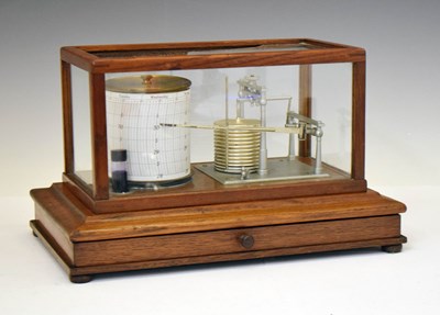 Lot 530 - Short & Mason - Early 20th century oak cased barograph, No. 7145