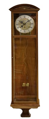 Lot 464 - Hodkinson of Clevedon - 20th century walnut-cased three train chiming 'Vienna' style wall clock