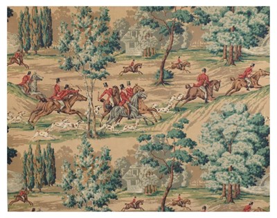 Lot 449 - 20th Century printed linen panel