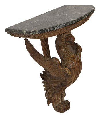 Lot 173 - Late 19th or early 20th century carved limewood wall bracket