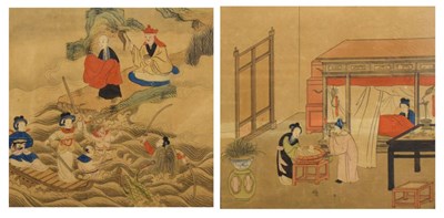 Lot 629 - Three Oriental Heian-style woodblock prints