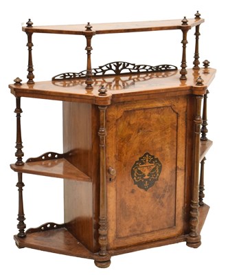 Lot 740 - Victorian inlaid walnut credenza