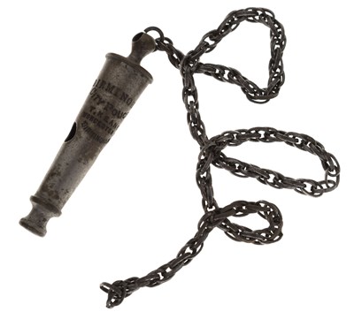 Lot 268 - Early 20th century Birmingham City Police whistle by T. Keane, Worcester St.