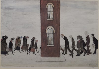 Lot 264 - After Laurence Stephen Lowry R.A. (British 1887-1976) - Signed print - 'Meeting Point’