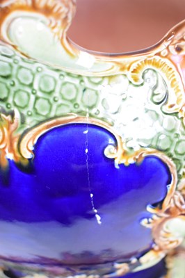 Lot 678 - Majolica jardiniere or planter and stand