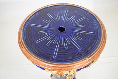 Lot 678 - Majolica jardiniere or planter and stand
