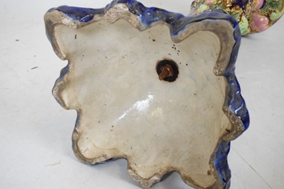Lot 678 - Majolica jardiniere or planter and stand