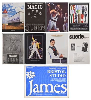 Lot 333 - Collection of music posters - James, Orbital, Freddie Mercury, etc