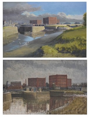 Lot 484 - Bristol Interest - Oil on canvas - Two paintings of Cumberland Basin
