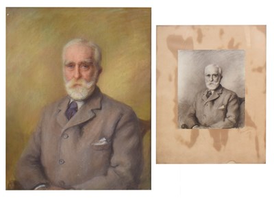 Lot 483 - Early 20th century - Pastel on board - Portrait of Henry Goschen (1837–1932)