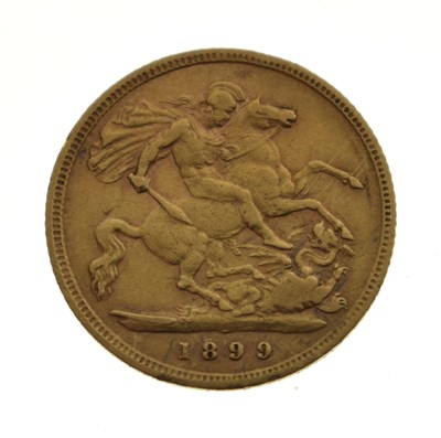 Lot 180 - Queen Victoria gold half-sovereign, 1899