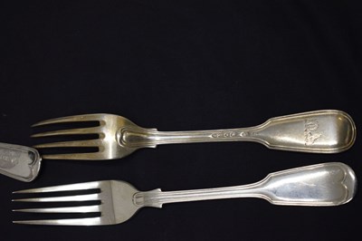 Lot 88 - Composite 20th century Fiddle & Thread pattern flatware service