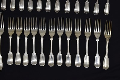 Lot 88 - Composite 20th century Fiddle & Thread pattern flatware service