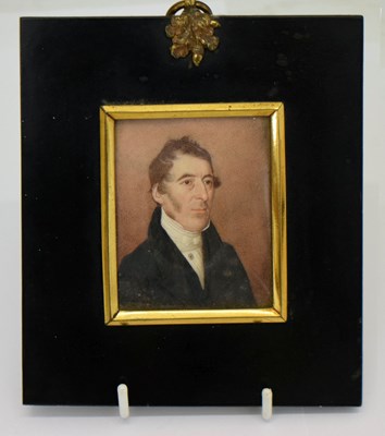 Lot 479 - Second quarter 19th century portrait miniature on ivory of a gentleman