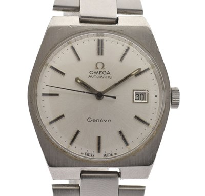 Lot 57 - Omega - 1970s Genève stainless steel bracelet watch, ref. 166099