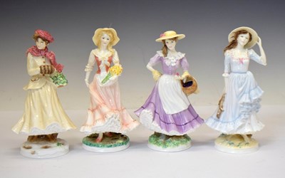 Lot 410 - Set of four Royal Worcester limited edition figurines, The Four Seasons Collection