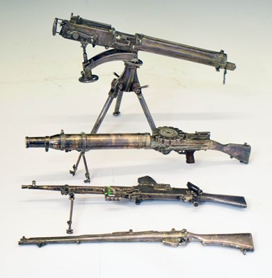 Lot 349 - Collection of steel miniature model guns