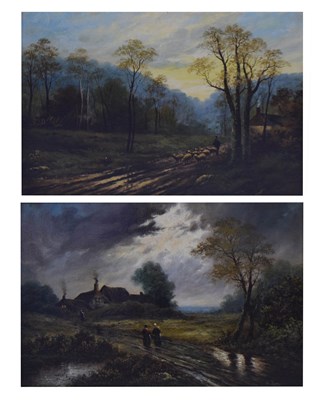 Lot 481 - Late 19th / Early 20th century school - Two oils on canvas - Rural landscapes