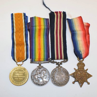 Lot 342 - British First World War Military medal group