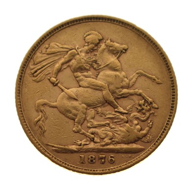 Lot 174 - Queen Victoria gold sovereign, 1876