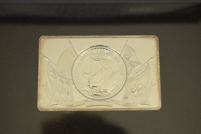 Lot 229 - Silver proof 5oz Bullion Coin Bar featuring the 2015 Britannia coin