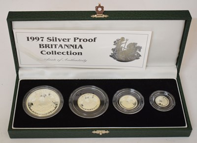 Lot 216 - Elizabeth II - Royal Mint - Silver Britannia four coin set, 1997