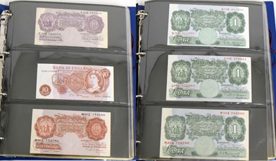 Lot 250 - Collection of 20th century Bank of England banknotes, and British Armed Forces Special Vouchers