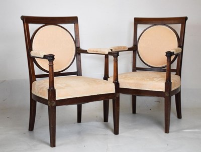 Lot 742 - Pair of open armchairs