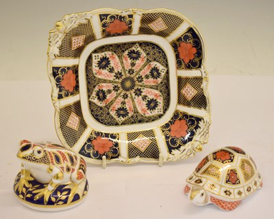 Lot 417 - Royal Crown Derby - Two paperweights, etc