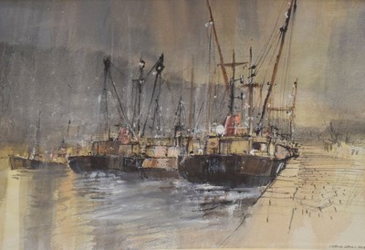 Lot 488 - Patrick Collins (b.1936) - Watercolour - 'Newlyn'