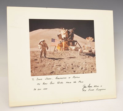 Lot 255 - Jim Irwin - Apollo 15 Moon Landing signed colour photograph