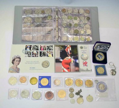 Lot 242 - An album of GB and world coinage, etc