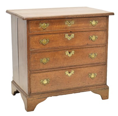 Lot 548 - George III oak chest of drawers