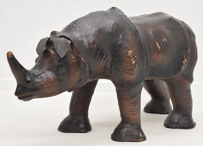Lot 298 - Mid 20th century novelty leather rhinoceros in the manner of Dimitri Omersa for Liberty & Co