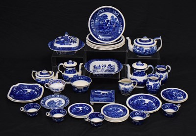 Lot 433 - Quantity of blue and white dinner and tea wares