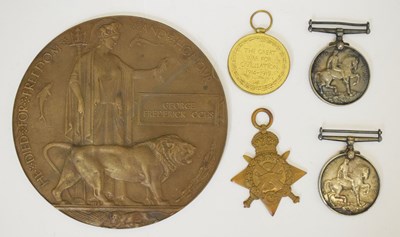 Lot 343 - First World War medal trio to Private George Frederick Ochs