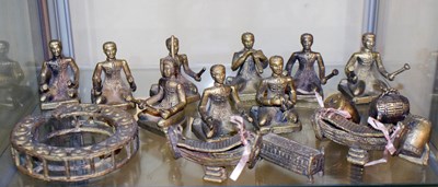 Lot 457 - Collection of Thai cast alloy 'Piphat' musicians