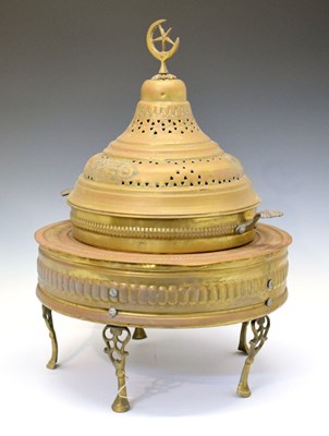 Lot 664 - Turkish brass brazier