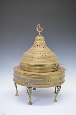 Lot 664 - Turkish brass brazier