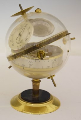 Lot 533 - 1960s gilt metal and plastic 'Sputnik' barometer by Huger