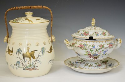 Lot 389 - Victorian Copeland & Garrett tureen, cover and stand, etc