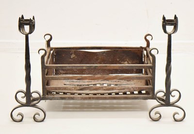 Lot 581 - Cast iron fire basket