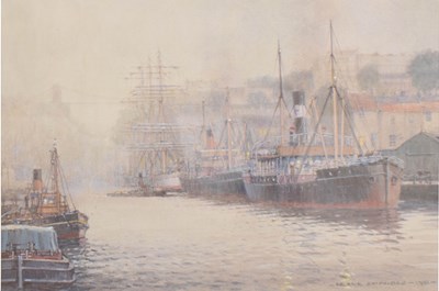 Lot 514 - Frank Shipsides (1908-2005) - Watercolour - 'Working Boats'