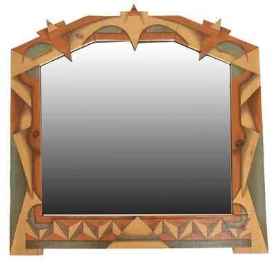 Lot 539 - Modern painted wooden mirror
