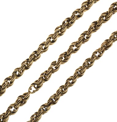 Lot 67 - 9ct gold rope twist necklace